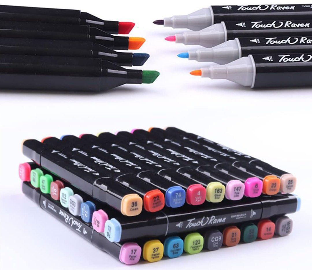 KIT MARCADORES 60 COLORES DOBLE TRAZO